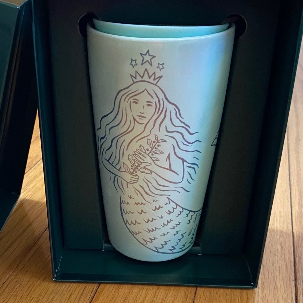 2021 Starbucks Green Mermaid 50 Years Anniversary Siren Ceramic 12oz Tumbler